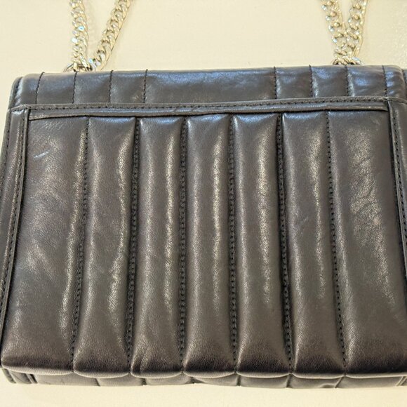 Michael Kors Whitney Black Quilted Chain Convertible Shoulder Bag Purse - Picture 9 of 10